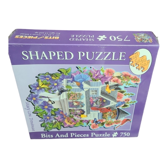 NEW  Bits and Pieces Shaped Puzzle VICTORIAN BIRDHOUSE Mary Lou Troutman 750-pcs - Picture 3 of 6